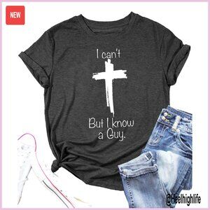 Religious Graphic Tee Women's Casual Crew Neck T-Shirt